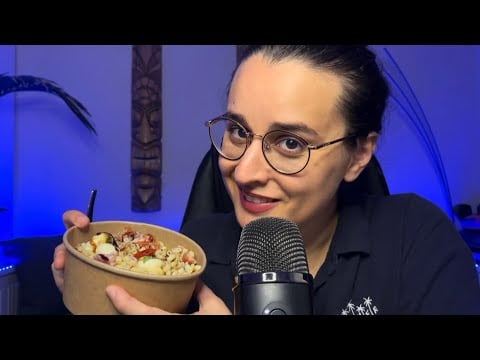 ASMR | DÉGUSTATION SALADE DE PÂTES 🍝 et je te raconte ma vie en chuchotant 