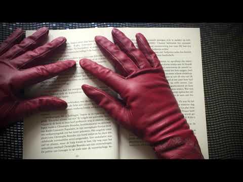 LEATHER GLOVES ❤️ 🇳🇱 Reading in Dutch 👄  [[ASMR]]