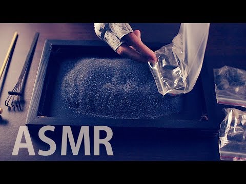 ASMR Slow UNBOXING Zen Garden (Black SAND) - NO TALKING