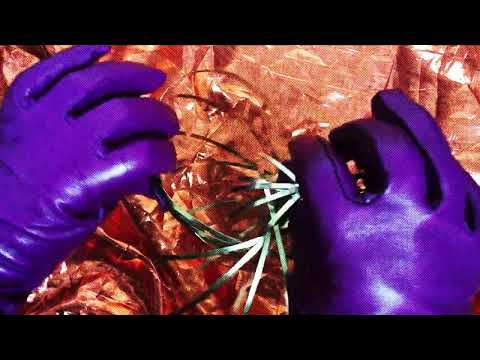 LEATHER GLOVES 🖐️ WET💦 💜 PLAYING [[ASMR]]