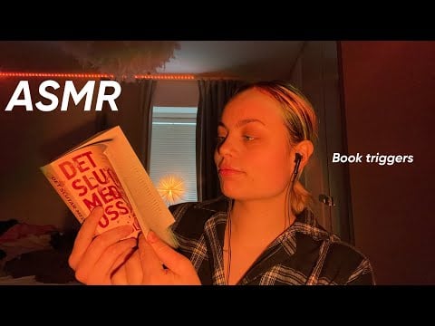 ASMR Book triggers | book gripping, tapping, scratching & page turning 📖📚