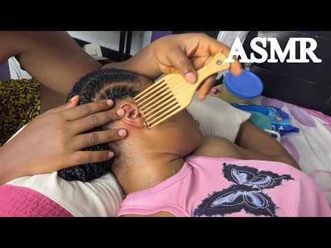 ASMR✨SATISFYING EAR COMBING AND CLEANING 