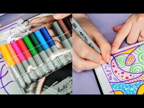 ASMR Testing Markers {Book/Paper Tapping, Scratching, Tracing, Doodling, Soft Speaking}