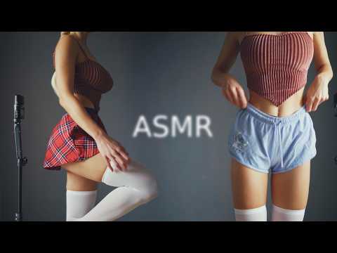 ASMR Clothing Try On with GF Mia | Fabric Scratching, Stretching, Corduroy Textures