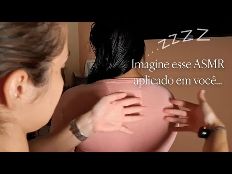 ASMR APLICADO: penteando os cabelos, scratching e pincel no rosto