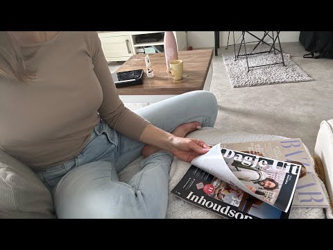 ASMR Page Turning newspaper, glossy magazine