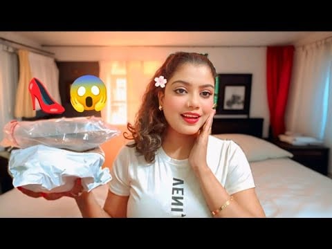 ASMR My Two New Shoes Unboxing 😱❤️