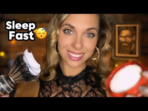 ASMR 3+ Hours Sleep Inducing Barbershop Haircut, Shave, Massage, Roleplay COMPILATION