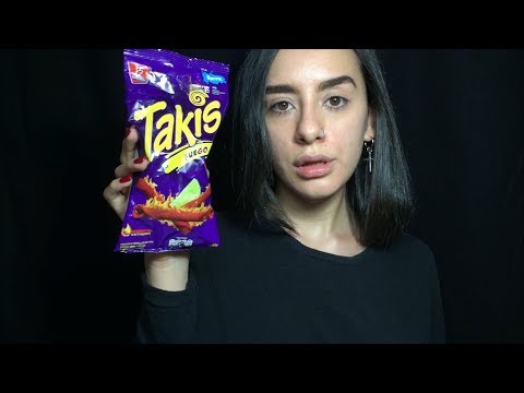 ASMR EN ESPAÑOL - PROBANDO TAKIS FUEGO