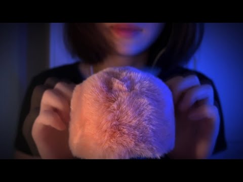 Asmr Fluffy Mic Touching & Scratching   , Brain Massage , Fall Asleep , slowly , No Talking