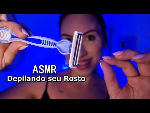 ASMR DEPILANDO SEU ROSTO suavemente ATÉ DAR SONO