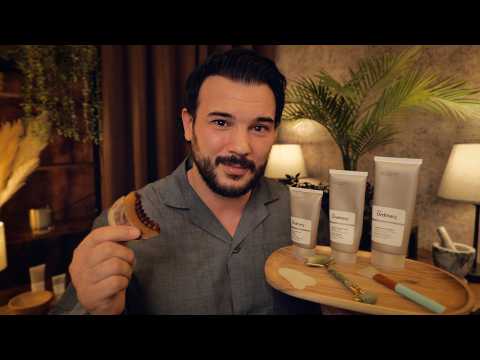 ASMR Luxury Face Treatment - Shoulder Massage, Lymphatic Face Brushing | Safe Personal Attention