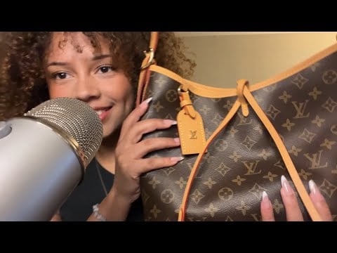 ASMR the most relaxing textured leather bag tapping & scratching 👜 (one of my favorite triggers!)