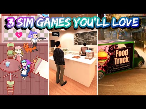 ASMR | 3 new Simulation Games you will LOVE 😍 Cat Cafe Manager, Espresso Tycoon, Food Truck Sim