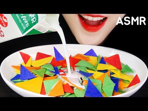 UNDERTALE TEMMIE FLAKES ASMR CEREAL ASMR RAINBOW FOOD ASMR