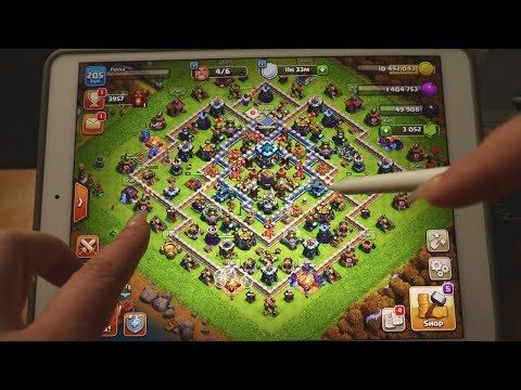 YAKIN FISILTILI OYUN ASMR #3 | Clash of Clans | iPad Kalem ile Oyun