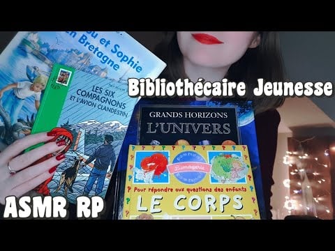 #ASMR 📚 Roleplay Bibliothécaire Jeunesse (tapping, page turner book, chuchotements)