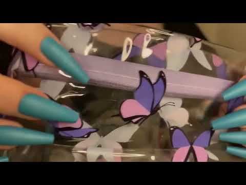 *one minute asmr* makeup bag tapping (no talking)