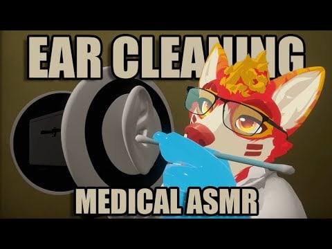 Furry ASMR but You Can't Hear Me?👂(DOG-ctor cleans out your ears/ detailed ear cleaning) [3DIO]