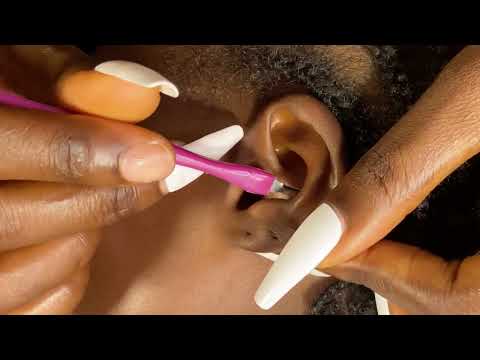 ASMR RELAXING EAR CLEANING, FACE PICKING, SCALP SCRATCHING, HAIR PLAY, GUM CHEWING