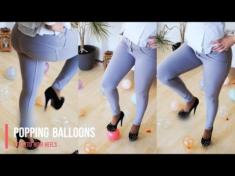 Balloon popping– high heels #crush #shoes #legs #heels #fun