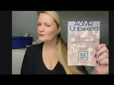 ASMR german ⚠️ very tingly Unboxing for sleep Talk - Whispering • Tapping • Glossy Box Xmas Edition