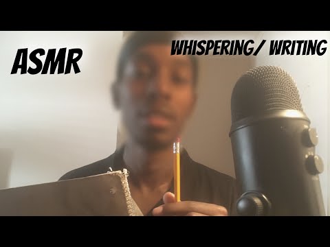 [ASMR] Whispering and writing sounds / ramble