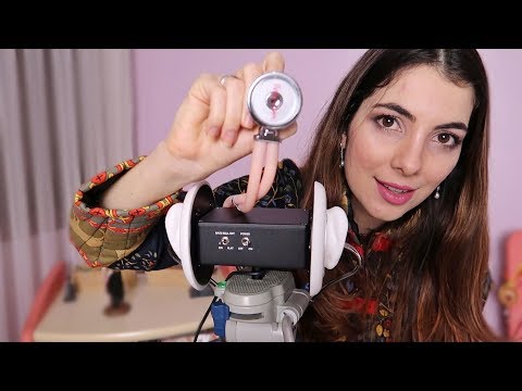 ASMR 3Dio COM ESTETOSCÓPIO: ASMR HEARTBEAT ❤ ouça meu coração