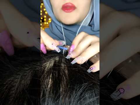 Needles Plucking💆🏻‍♀️📌🤤 #asmr #visualtingle #relaxing #mouthwhisper #shorts #asmrmassage #nails