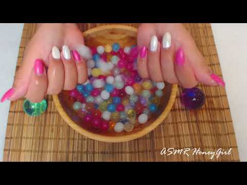 АСМР Орбизы🔮| Водяные шары (Касание, резка) | ASMR Orbeez🔮| Water Beads (Touching,Cutting)