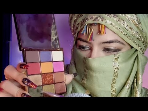 🧕Habibi doing your makeup in 1 minute ASMR 💕💕 | aa asmr #fastandaggressiveasmr #tingles