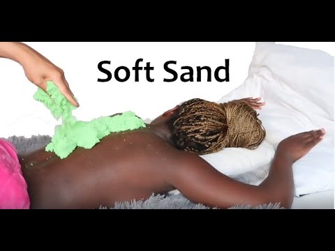 ASMR Back-Bone Softest Oil Massage With Smooth Colorful Sand / Deep Sleep Inducing