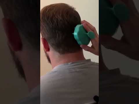 ASMR Head Massage with Tools #asmrmassage #tingles #headmassage #asmrforsleep #oddlysatisfying