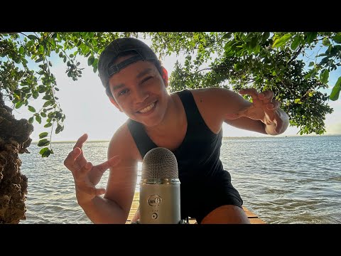 ASMR MOUTH SOUNDS AT THE BEACH 🏝️