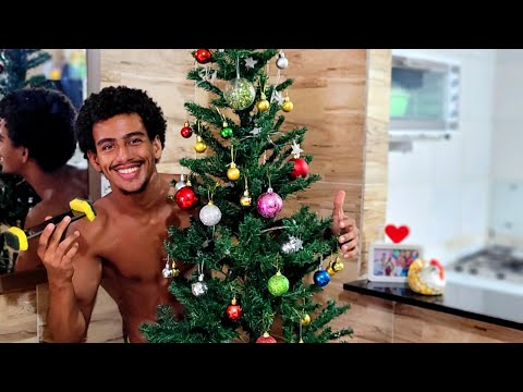 ASMR MONTANDO MINHA HUMILDE ÁRVORE DE NATAL 🙏🏾🥳 #mouthsounds 👅💦 #asmr #tapping #natal