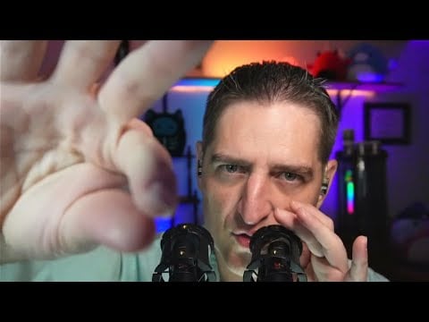 ASMR Face Touching 🤏 Unintelligible Whispers Personal Attention