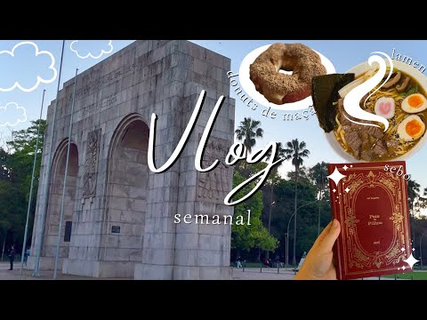 VLOG | Provando lamen 🍥 + receita de donuts de maçã 🍎 + passeios 🌿📚 