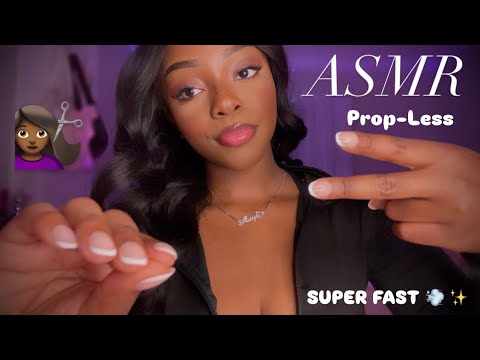 ASMR | SUPER FAST and TINGLY Haircut Roleplay 🤍 (Prop-Less) 💇🏾‍♀️✨