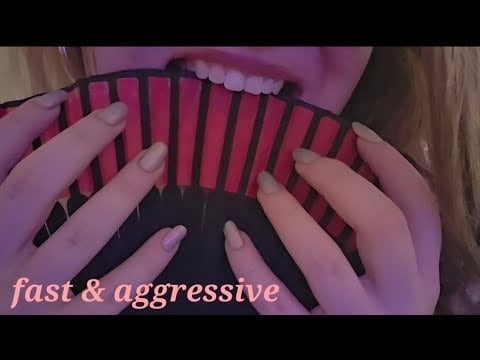 ASMR trigger assortment using my paper fan [lofi fast and aggressive]