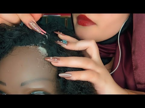 ASMR - Girl in The Back Off Class Plays With Your Hair ( Dandruff Removal, Soft Spoken, Afro)