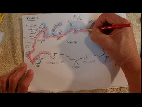 ASMR - Map of Russia - Australian Accent - Chewing Gum & Describing in a Quiet Whisper