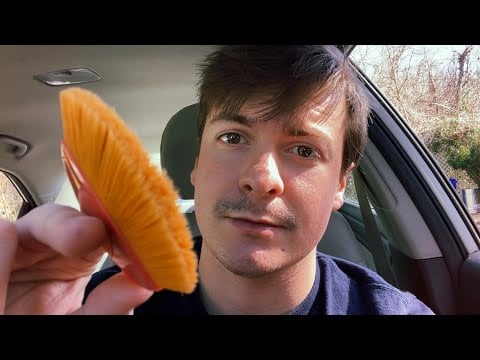 [ASMR] Brushing Your Face While We're In The Car | Loud Mic Scratching | Visual ASMR Triggers