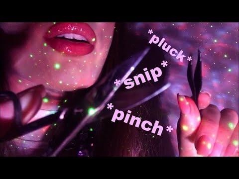 ASMR | Gentle plucking, pinching and snipping away negative energy | De-stress for sleep ✨