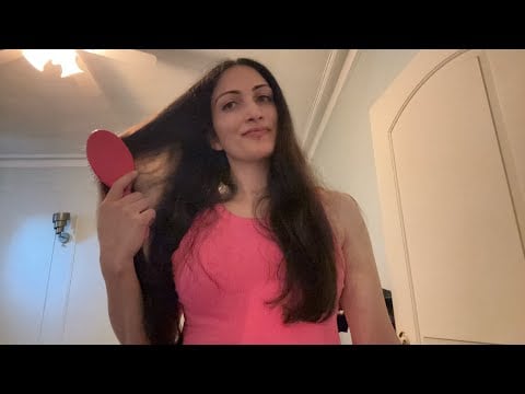 ASMR| BRUSHING + PLAYING WITH MY HAIR