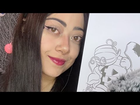 🎃 ASMR EN VIVO | COLOREANDO DIBUJITOS DE HALLOWEEN, CONTANDO HISTORIASY COMIENDO PAN DE MUERTO 🎃🖤