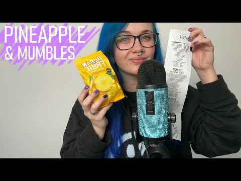 ASMR Dried Pineapple, Receipt Reading, Mumbling Gibberish & Bad Maths 🤣