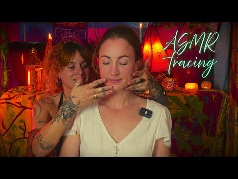 Relaxing real person ASMR tracing light touch (no massage tools) Whisper for sleep (Compilation)
