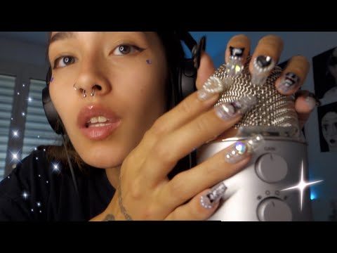 ASMR // TINGLY NAIL TRIGGERS (mic scratching, nail tapping,...)