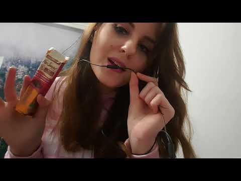 ASMR - Gum Chewing Whisper - Grocery Haul