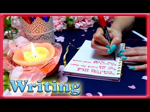 ASMR | Writing With Marker Pens | Paper Sounds | No Talking